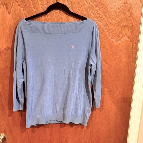 Lilly Pulitzer Blue 3/4 length Sweater size XL - Picture 1 of 10